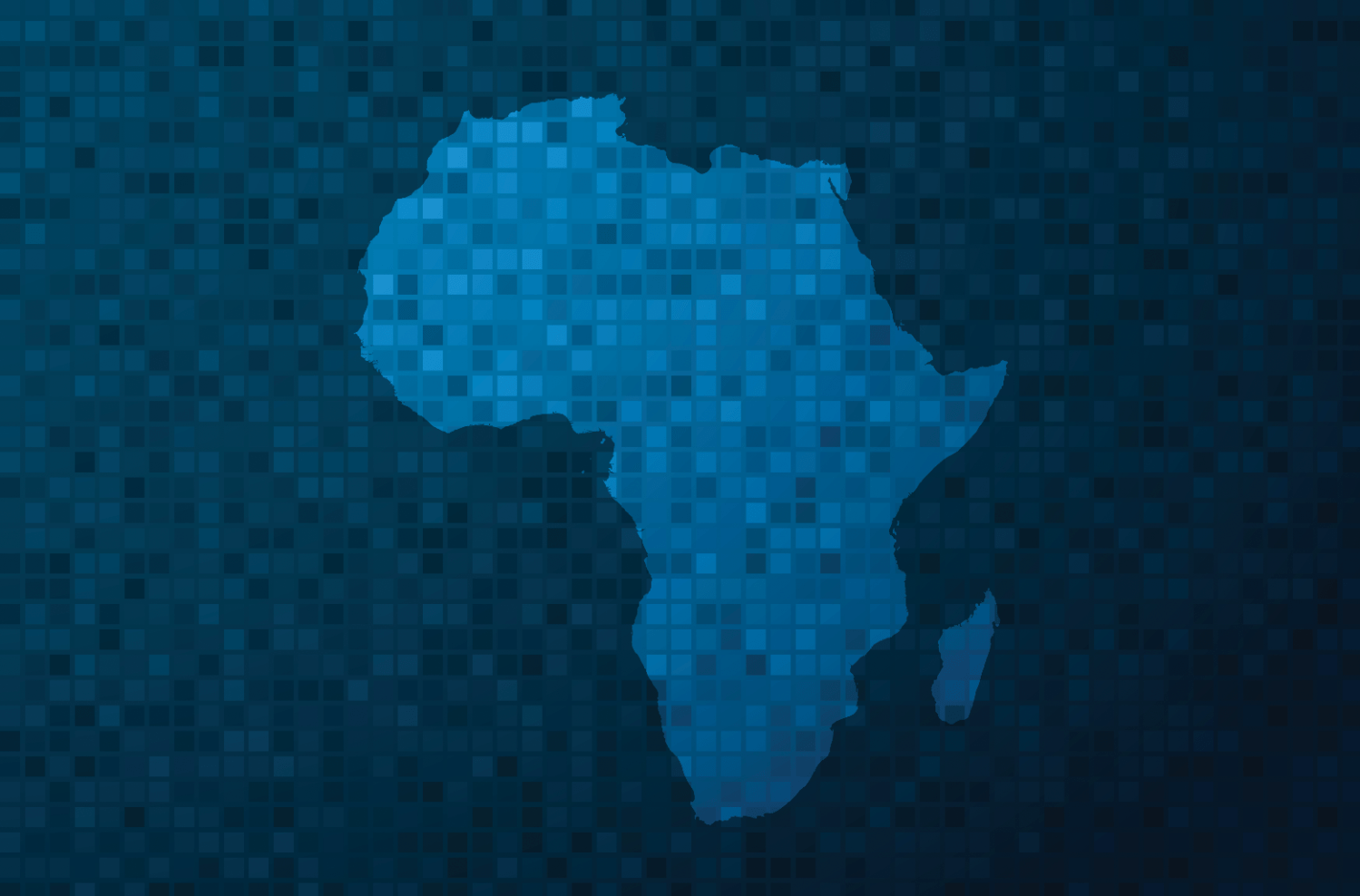 Pixel depiction of Africa